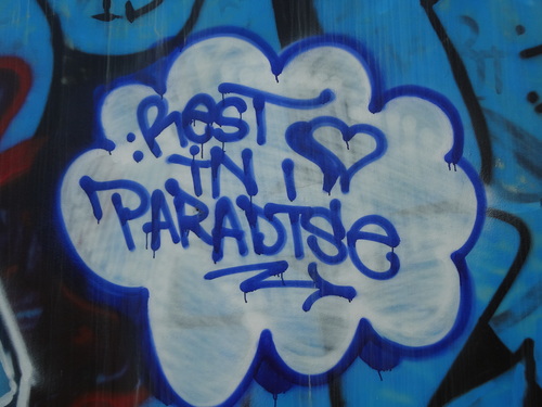 rest in paradise graffiti on koh phangan